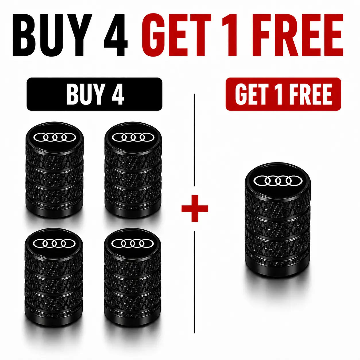 US Flag Knurled Aluminum Tire Valve Stem Caps, Anti-Rust Dustproof Leakproof Air Valve Covers, Corrosion Resistant Alloy Stem Caps for Car Truck SUV ATV Motorcycle Bike Heavy Duty Auto Mod Tire Air Protector Wheel Parts Universal Vehicle Accessories