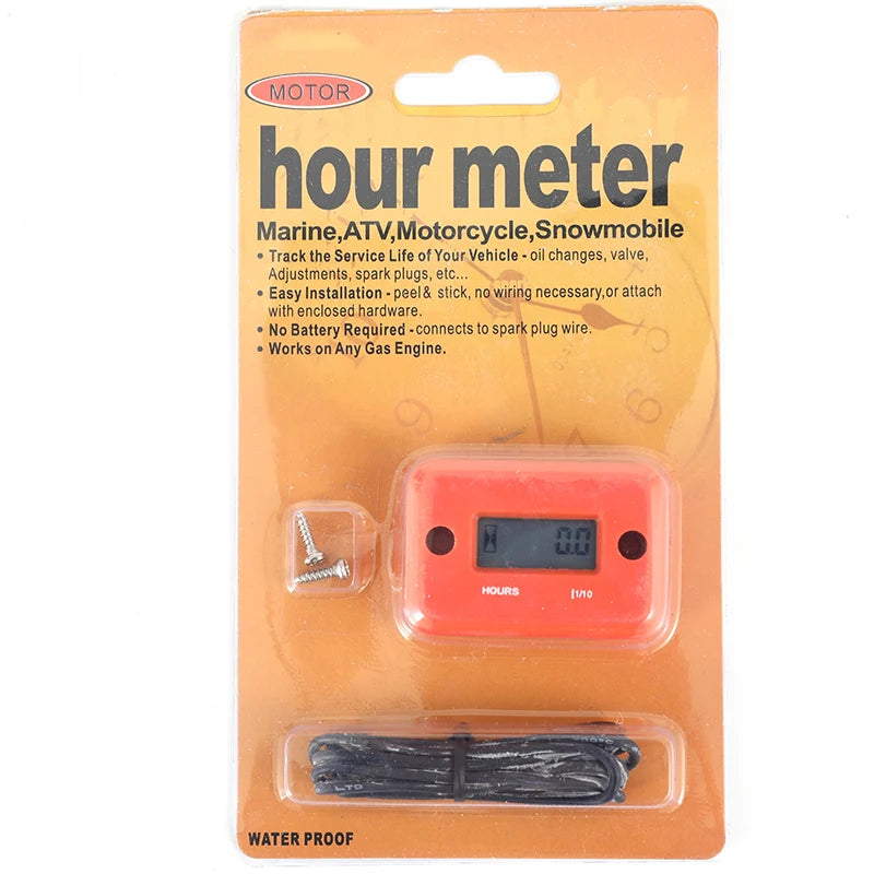 Motorcycle Hour Counter Meter – Digital Engine Timer for Bikes, ATVs & Dirt Bikes