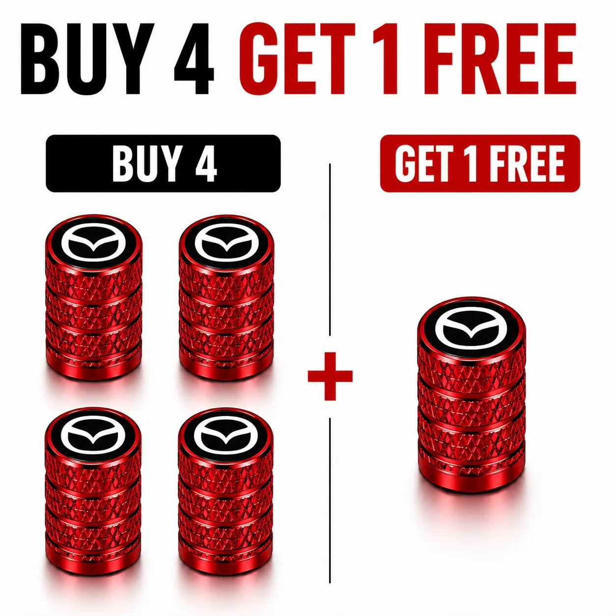 US Flag Knurled Aluminum Tire Valve Stem Caps, Anti-Rust Dustproof Leakproof Air Valve Covers, Corrosion Resistant Alloy Stem Caps for Car Truck SUV ATV Motorcycle Bike Heavy Duty Auto Mod Tire Air Protector Wheel Parts Universal Vehicle Accessories