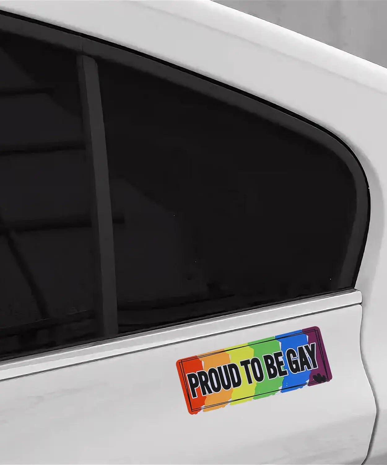 Pride Rainbow Magnet Bumper Stickers – Reusable Funny Car Magnets 7.8 X 3.1 Inches, Vehicle Accessories for Cars, Trucks & Fridge Decor